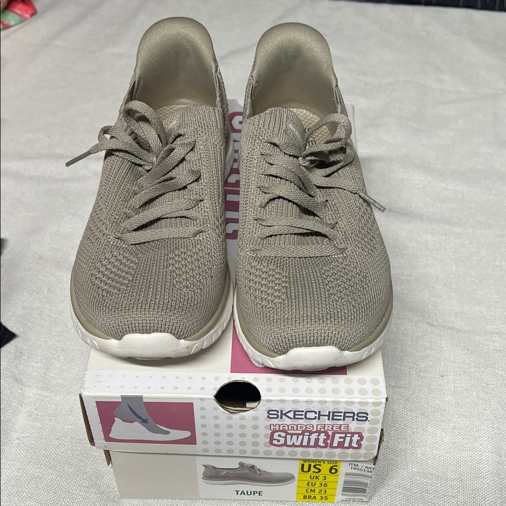 Skechers Women's Swift Fit Taupe Sneakers